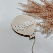 Balloon Milestone | Balloon Birth Announcement | Modern Milestones | Baby Shower gift | Boho Baby | Wooden Milestone | Newborn | Pregnancy