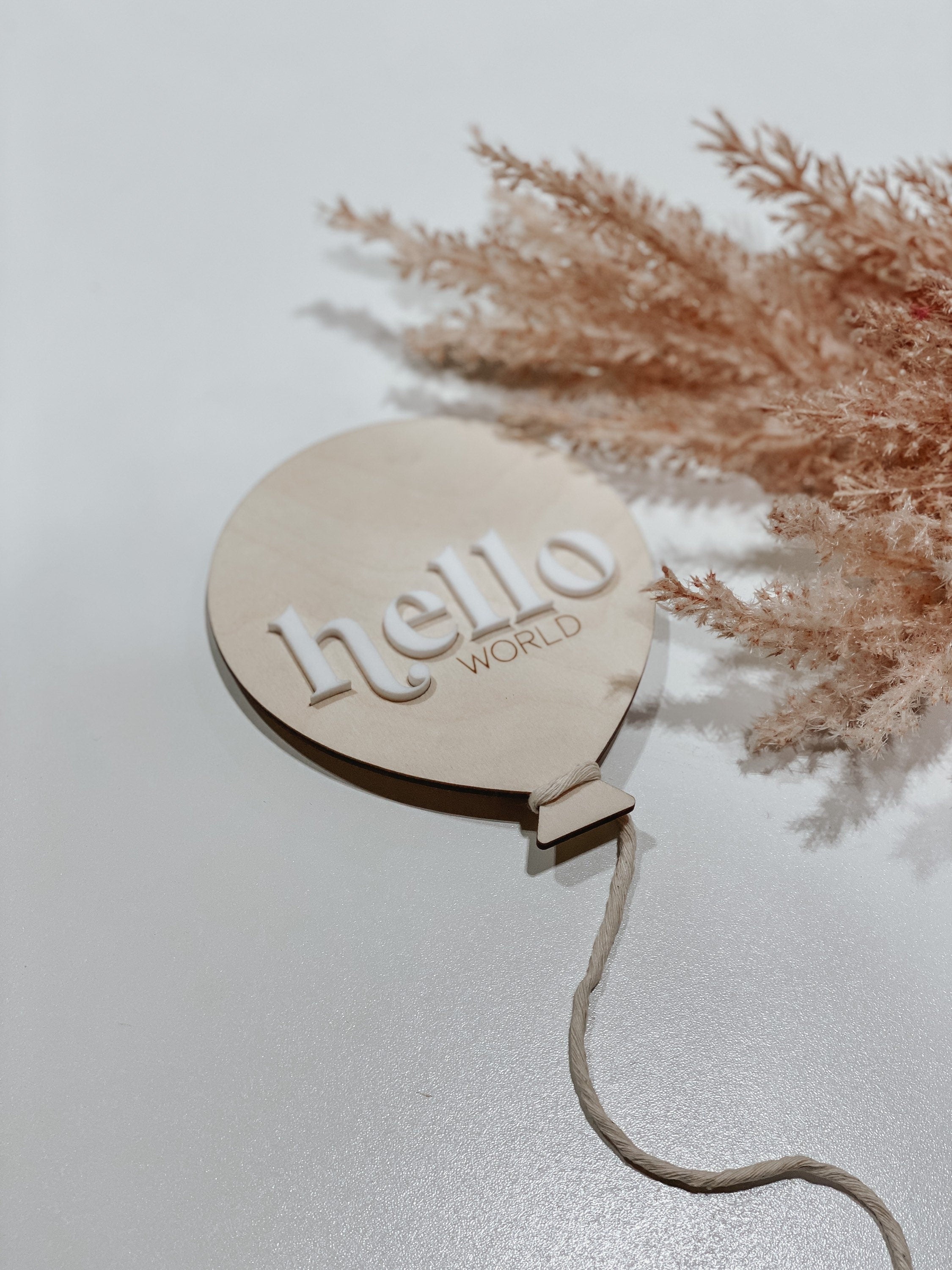 Balloon Milestone | Balloon Birth Announcement | Modern Milestones | Baby Shower gift | Boho Baby | Wooden Milestone | Newborn | Pregnancy