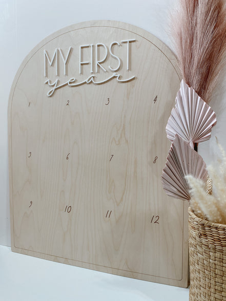 First Birthday Decor | First Birthday Photo Display | Baby Monthly Photos | Photo Prop | Birthday Decor | First Birthday | Boho Birthday |
