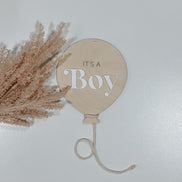 Baby Balloon Birth Announcement | Birth Announcement acrylic Hospital Photo Prop Newborn | Balloon Decor | Name Sign