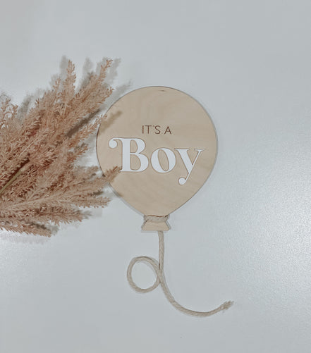 Baby Balloon Birth Announcement | Birth Announcement acrylic Hospital Photo Prop Newborn | Balloon Decor | Name Sign