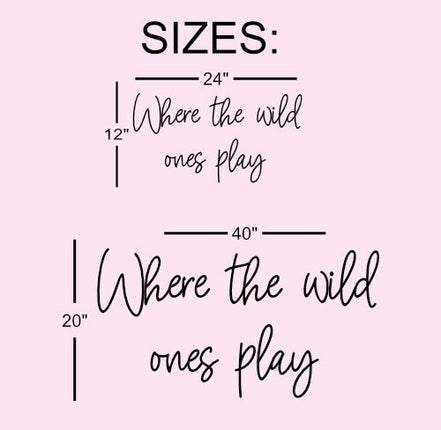 Where the wild ones play | Playroom Decor | Nursery Decor | Word Signs | Kids Decor | Wild Things Play | Wild Things Sign | Boys Room | Wild