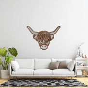 Highland Cow Wall Hanging | nursery decor | Farm Nursery | Girls Nursery | Boys Nursery | cow Decor | Rattan Highland Cow | Boho Decor