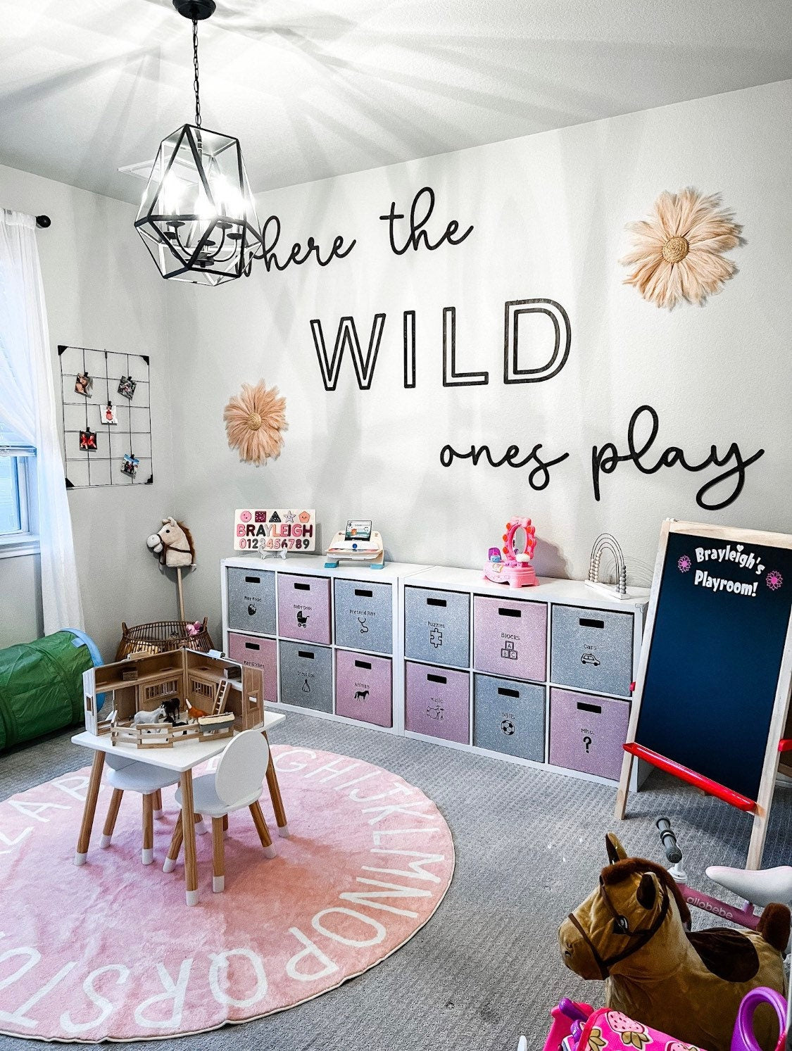 Wild ones play sign | Playroom Decor | Nursery Decor | Word Signs | Kids Decor | jungle decor | where the wild ones play | Room | nursery
