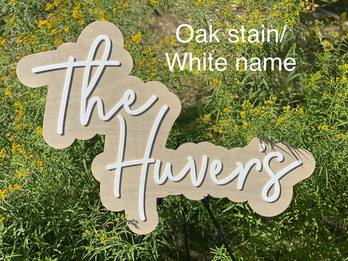 Last Name Cut Out Sign | Last Name Sign 3D Wood | Wedding Name Sign | Wedding Sign | Last Name Sign | Cut Out Name Sign | Large Wood Cut Out