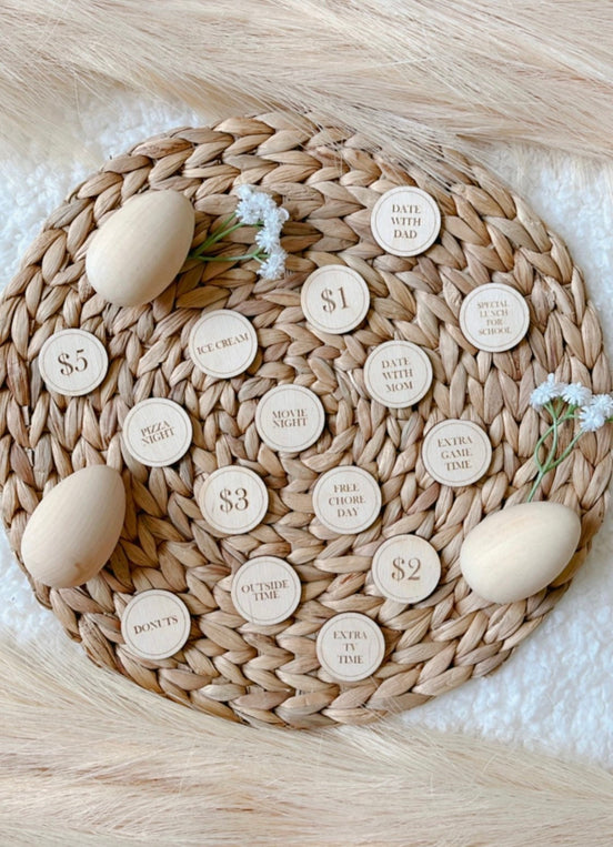 Easter Egg Hunt Tokens | Easter Egg stuffers | Easter Basket Stuffers for Kids | Easter Reward Token