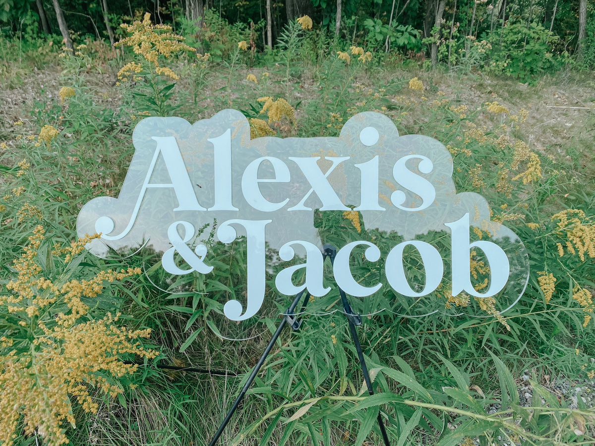 Custom wedding name sign | acrylic wedding sign | wedding backdrop name sign | business logo | bridal shower sign | custom last name sign