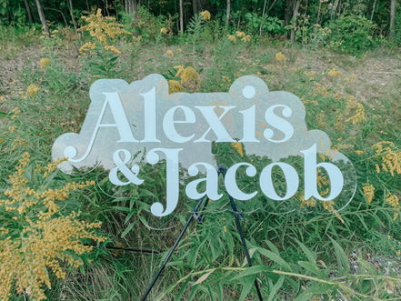 Custom wedding name sign | acrylic wedding sign | wedding backdrop name sign | business logo | bridal shower sign | custom last name sign