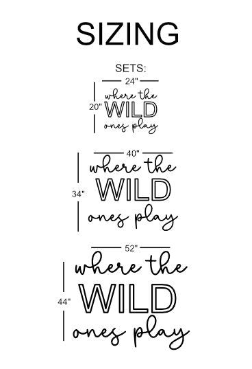 Wild ones play sign | Playroom Decor | Nursery Decor | Word Signs | Kids Decor | jungle decor | where the wild ones play | Room | nursery