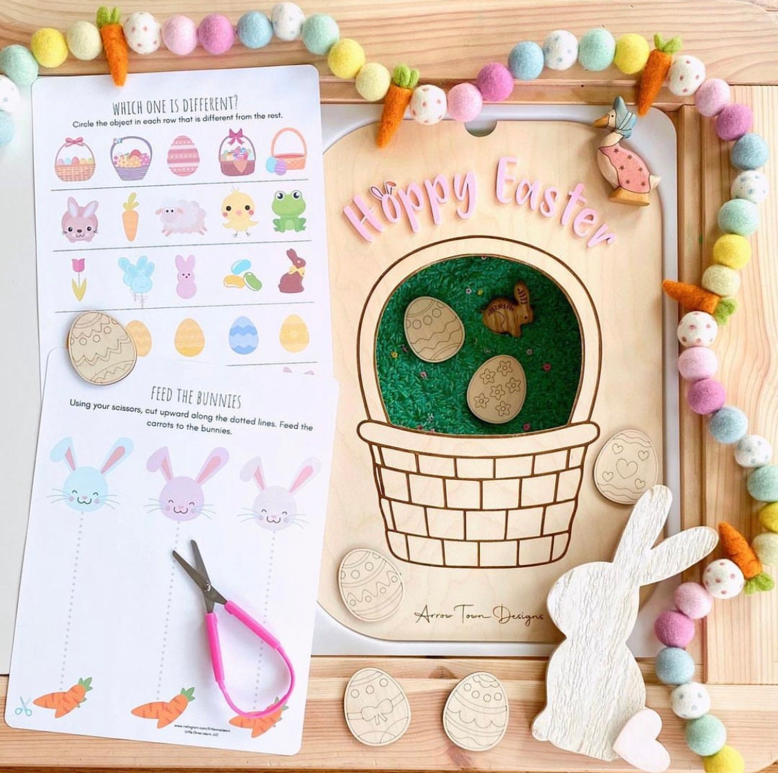 Flisat Easter Insert | Flisat Insert | IKEA Table | Montessori | Educational Toy | Preschool | Homeschool | learning tools | Easter activity