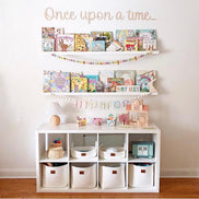 Once upon a time | Wall decal | 3D Wall Decal | Kids Bedroom Decor | Organization | Book Storage | Office Decor | Playroom Decor | Nursery