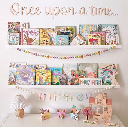 Once upon a time | Wall decal | 3D Wall Decal | Kids Bedroom Decor | Organization | Book Storage | Office Decor | Playroom Decor | Nursery