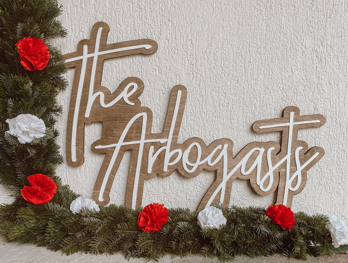 Last Name Cut Out Sign | Last Name Sign 3D Wood | Wedding Name Sign | Wedding Sign | Last Name Sign | Cut Out Name Sign | Large Wood Cut Out