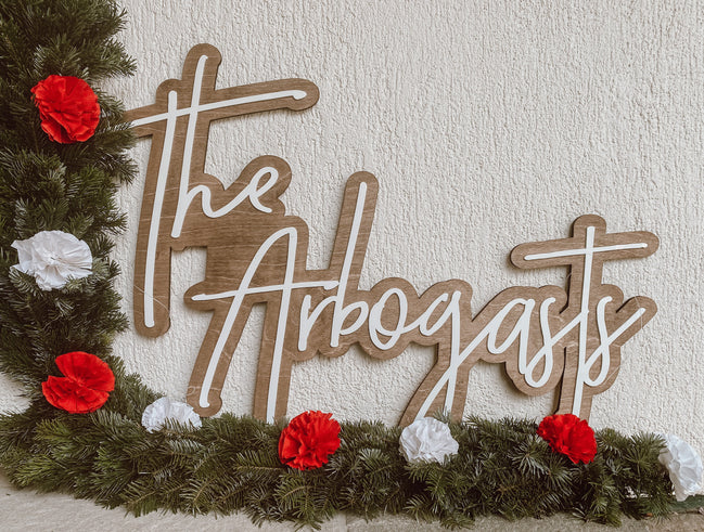 Last Name Cut Out Sign | Last Name Sign 3D Wood | Wedding Name Sign | Wedding Sign | Last Name Sign | Cut Out Name Sign | Large Wood Cut Out