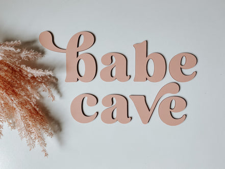 Babe Cave sign | Playroom Decor | Nursery Decor | Word Signs | Kids Decor | girls decor | sisters bedroom | Room | nursery