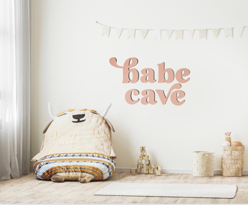 Babe Cave sign | Playroom Decor | Nursery Decor | Word Signs | Kids Decor | girls decor | sisters bedroom | Room | nursery