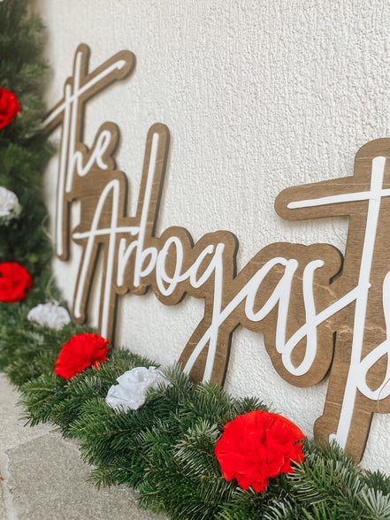 Last Name Cut Out Sign | Last Name Sign 3D Wood | Wedding Name Sign | Wedding Sign | Last Name Sign | Cut Out Name Sign | Large Wood Cut Out