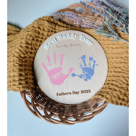 Fathers Day Handprint Sign | Personalized Sign | Mothers Day Sign | Custom Fathers Day Sign | Mothers Day Gift | Handprint Sign | Dad Gifts