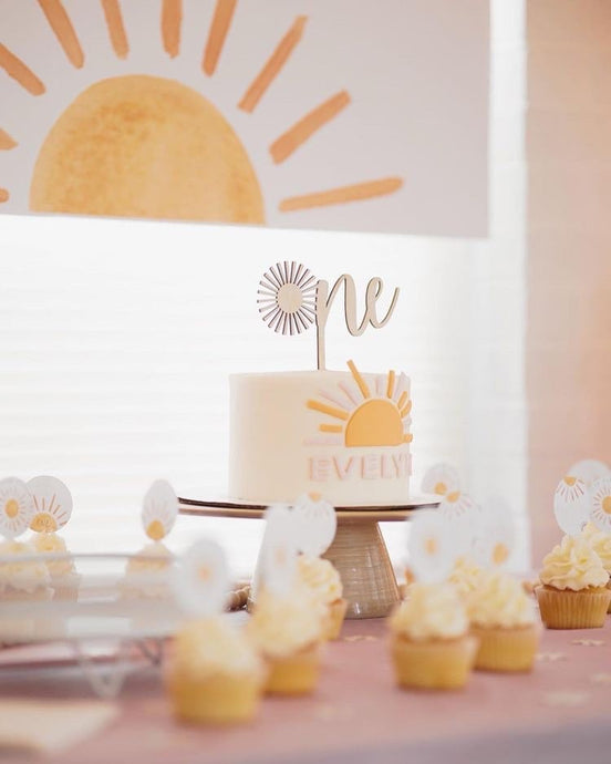 One cake topper | Sun Cake Topper | First Birthday Cake | Cake Smash | Cake Topper | Sunshine Birthday | Sun Decor | Sun | Boho Birthday