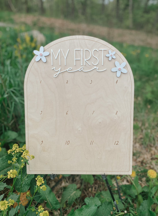 First Birthday Decor | First Birthday Photo Display | Baby Monthly Photos | Photo Prop | Birthday Decor | First Birthday | Boho Birthday |