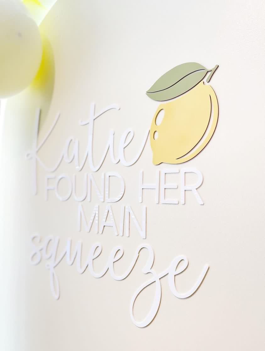 Main Squeeze Bridal Shower | Custom Backdrop sign | Custom text Words | Party Backdrop | Wedding Backdrop | Shower Backdrop | Personalized
