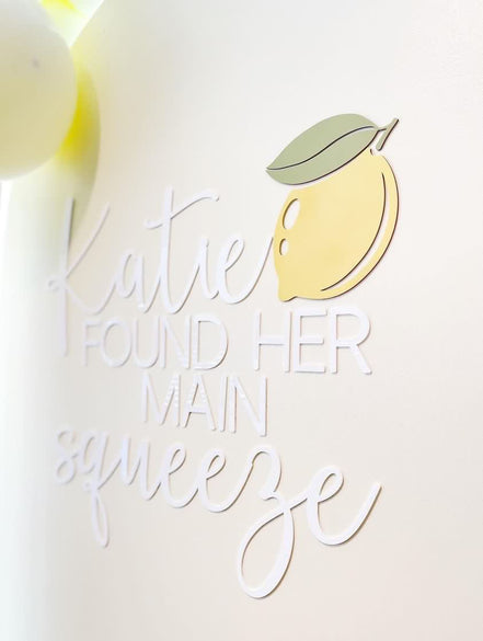 Main Squeeze Bridal Shower | Custom Backdrop sign | Custom text Words | Party Backdrop | Wedding Backdrop | Shower Backdrop | Personalized