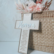 Personalized Baptism Cross | Christening Gift for kids | Dedication Gift | Personalized Baby Dedication | Boho Cross | Custom Baptism Gift |