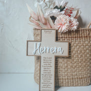 Personalized Baptism Cross | Christening Gift for kids | Dedication Gift | Personalized Baby Dedication | Boho Cross | Custom Baptism Gift |