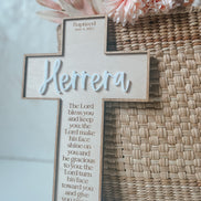 Personalized Baptism Cross | Christening Gift for kids | Dedication Gift | Personalized Baby Dedication | Boho Cross | Custom Baptism Gift |
