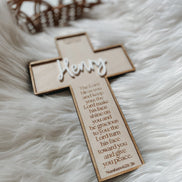 Personalized Baptism Cross | Christening Gift for kids | Dedication Gift | Personalized Baby Dedication | Boho Cross | Custom Baptism Gift |