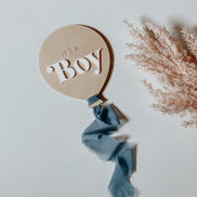 Baby Balloon Birth Announcement | Birth Announcement acrylic Hospital Photo Prop Newborn | Balloon Decor | Name Sign