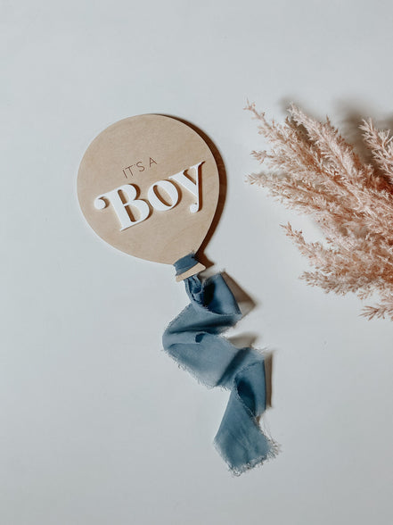 Baby Balloon Birth Announcement | Birth Announcement acrylic Hospital Photo Prop Newborn | Balloon Decor | Name Sign