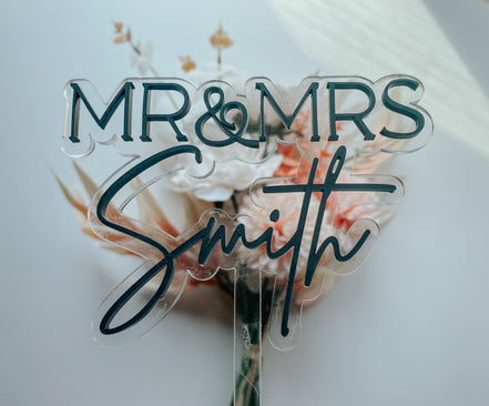 Modern Acrylic Cake Topper | Wedding Cake Topper | Acrylic Cake Topper | Boho Cake Topper | Retro | Minimalist | Wedding | Cake Decor | Cake