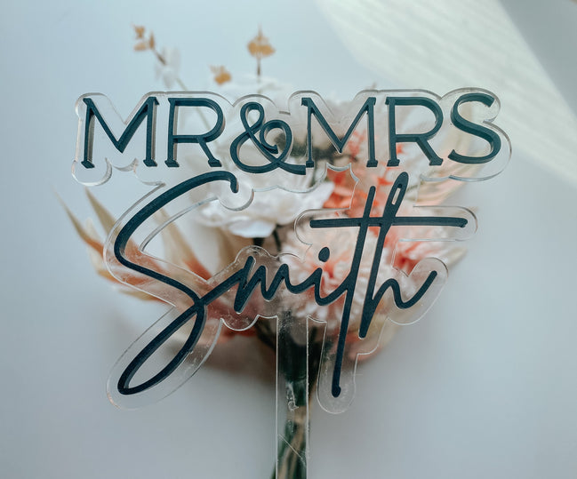 Modern Acrylic Cake Topper | Wedding Cake Topper | Acrylic Cake Topper | Boho Cake Topper | Retro | Minimalist | Wedding | Cake Decor | Cake