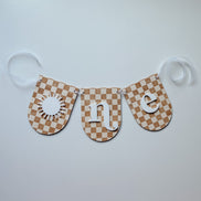 Wood Birthday Banner | High Chair Banner | Boho High Chair Banner | First Birthday High Chair Banner | Boho First Birthday | One Banner