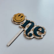 Retro Cake Topper | Hippie | smile cake | Personalized Cake Topper | Party Decor | Name Cake Topper | checkered Cake Topper