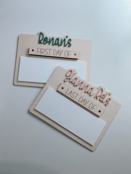 First Day of School Sign | Last Day of School Sign | School Sign | First Day | Last Day | School Photo Sign | Wipe Erase Sign | Photo Prop