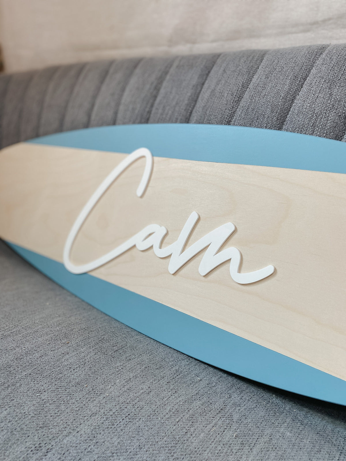 Wood Name Surfboard Sign | Nursery Décor for Children's Room| Teen Room | Beach Ocean Themed Nursery Kids Room | Surf Room | Playroom | surf