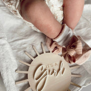 Double sided both announcement | Birth Announcement | 2 sided Gender Reveal | Sun baby | Birth | Pregnancy Announcement | Photo Props |
