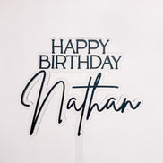 Custom Cake Topper | acrylic | birthday | Personalized Cake Topper | Party Decor | Name Cake Topper | modern Cake Topper | 30 | 40 | 60 |