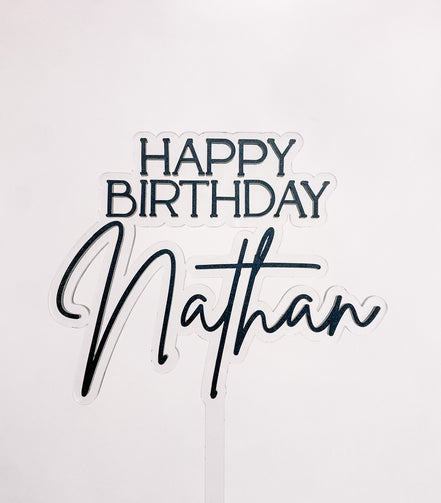 Custom Cake Topper | acrylic | birthday | Personalized Cake Topper | Party Decor | Name Cake Topper | modern Cake Topper | 30 | 40 | 60 |