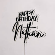 Custom Cake Topper | acrylic | birthday | Personalized Cake Topper | Party Decor | Name Cake Topper | modern Cake Topper | 30 | 40 | 60 |