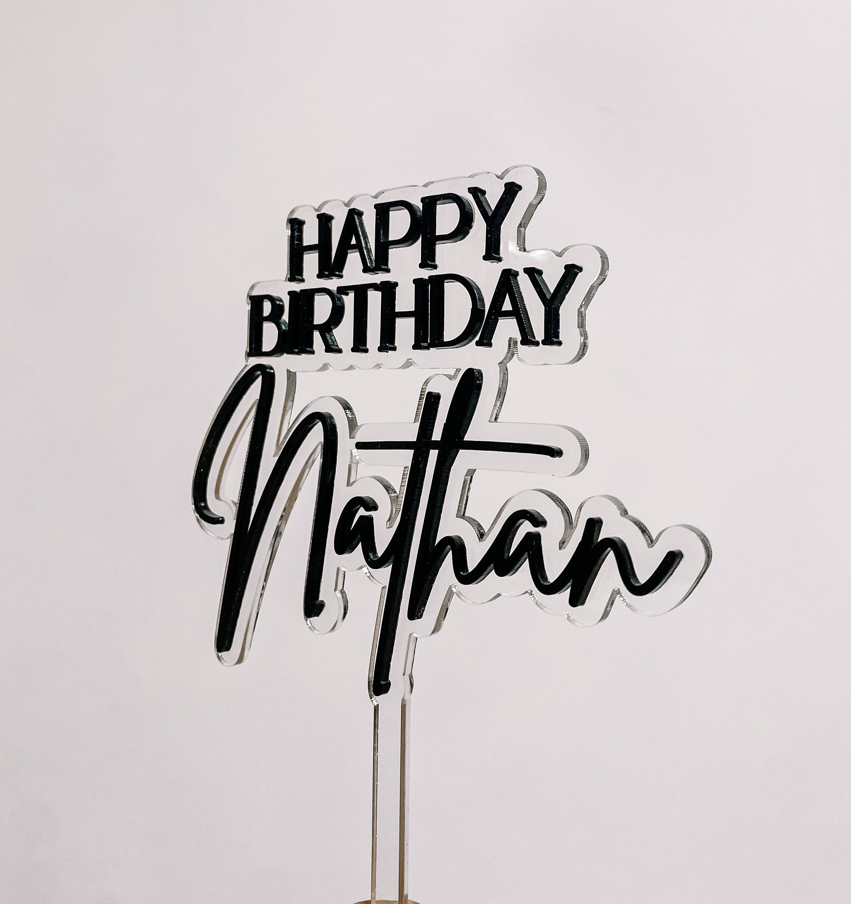 Custom Cake Topper | acrylic | birthday | Personalized Cake Topper | Party Decor | Name Cake Topper | modern Cake Topper | 30 | 40 | 60 |