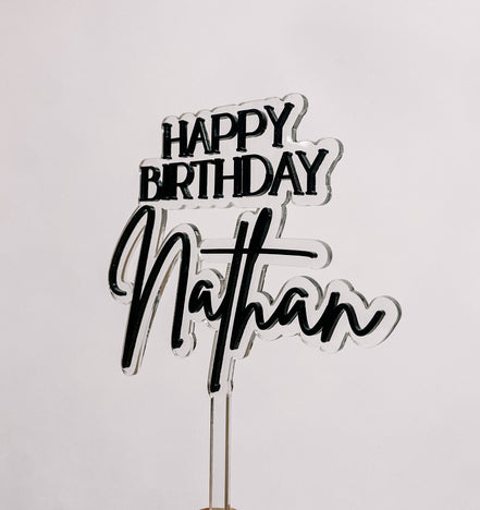 Custom Cake Topper | acrylic | birthday | Personalized Cake Topper | Party Decor | Name Cake Topper | modern Cake Topper | 30 | 40 | 60 |