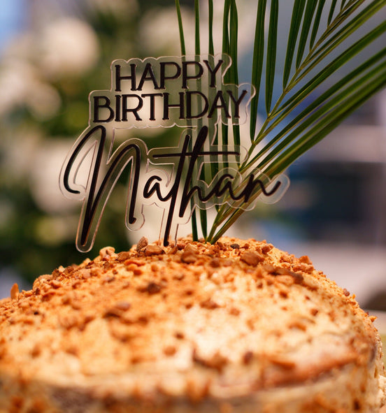 Custom Cake Topper | acrylic | birthday | Personalized Cake Topper | Party Decor | Name Cake Topper | modern Cake Topper | 30 | 40 | 60 |