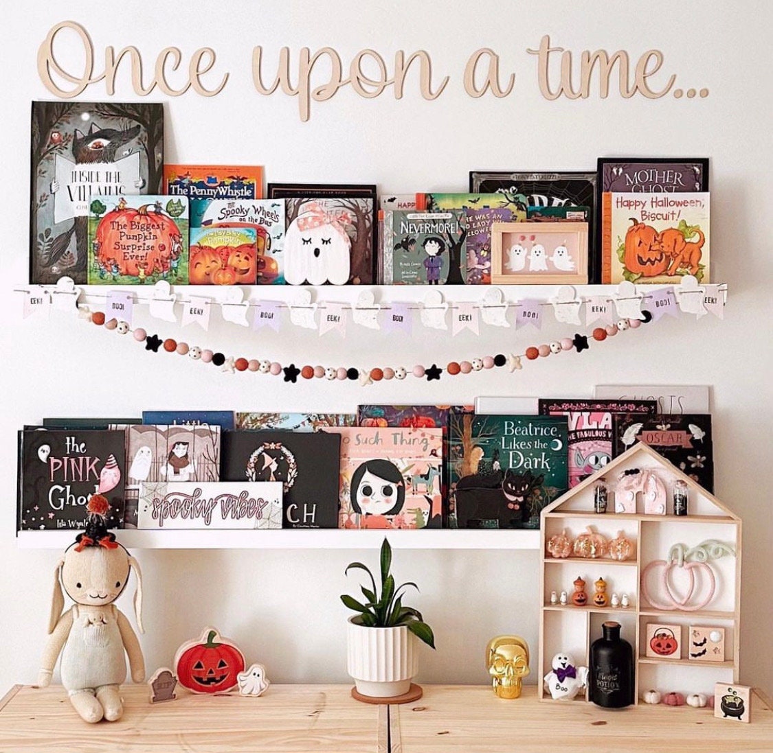 Once upon a time | Wall decal | 3D Wall Decal | Kids Bedroom Decor | Organization | Book Storage | Office Decor | Playroom Decor | Nursery
