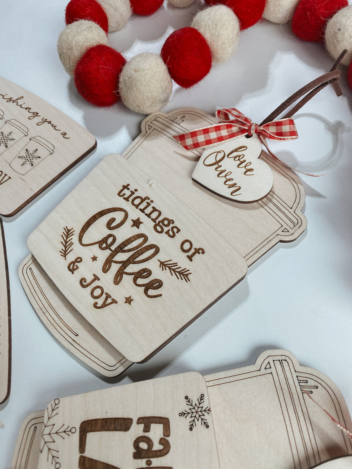 Christmas gift card holder | Teacher Gift | Gift Card Ornament | Coffee Gift card |  Holiday gift card | personalized | custom | reusable