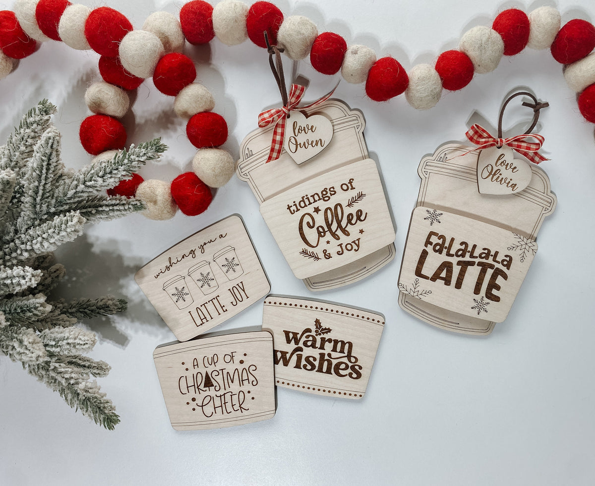 Christmas gift card holder | Teacher Gift | Gift Card Ornament | Coffee Gift card |  Holiday gift card | personalized | custom | reusable