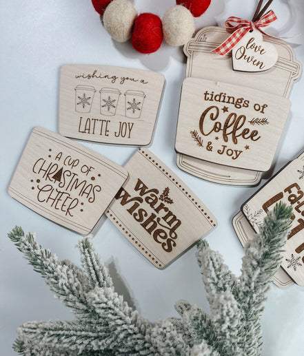 Christmas gift card holder | Teacher Gift | Gift Card Ornament | Coffee Gift card |  Holiday gift card | personalized | custom | reusable