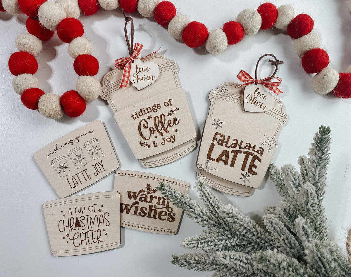 Christmas gift card holder | Teacher Gift | Gift Card Ornament | Coffee Gift card |  Holiday gift card | personalized | custom | reusable